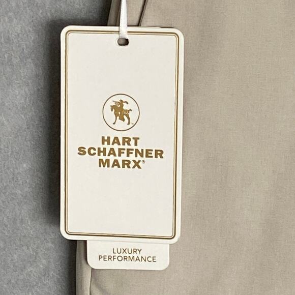 Hart Schaffner Marx Men's 28W Shorts Flat Front 4-Way Stretch Light Beige NEW - Picture 6 of 9